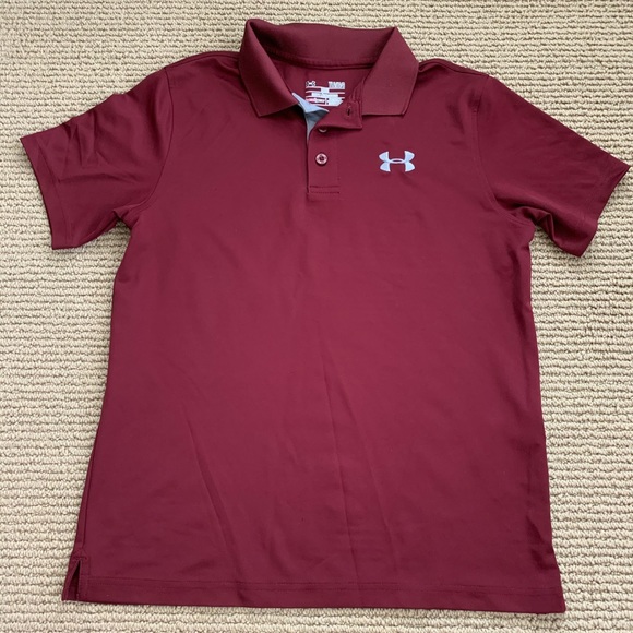 maroon under armour polo